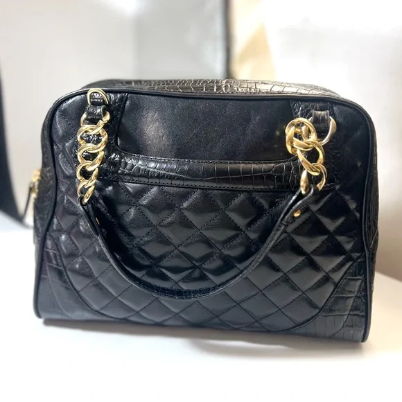 25th Anniversary Edition Black Brahmin Quilted Leather Handbag - Picture 6 of 12
